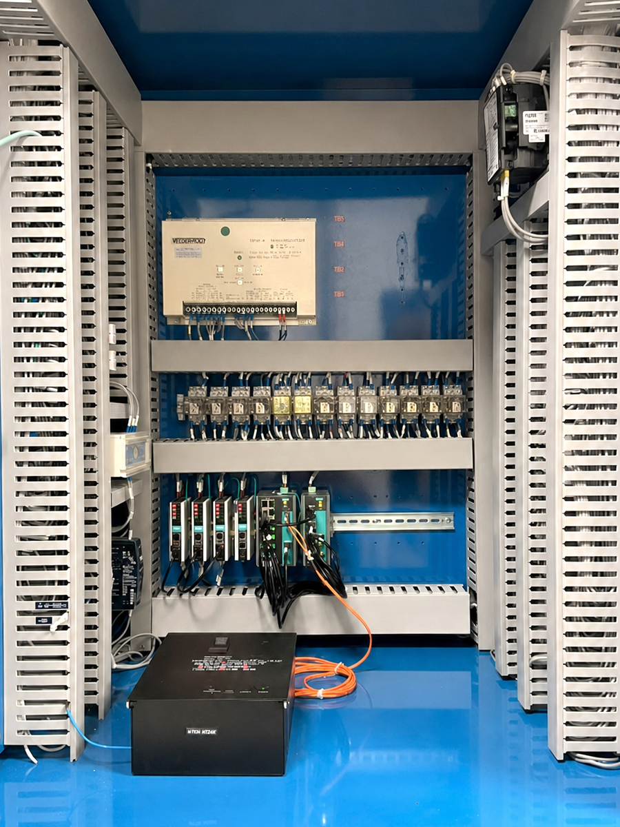Control cabinet after wiring and communications improvements