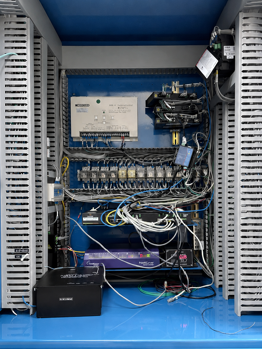 Control cabinet before wiring and communications improvements