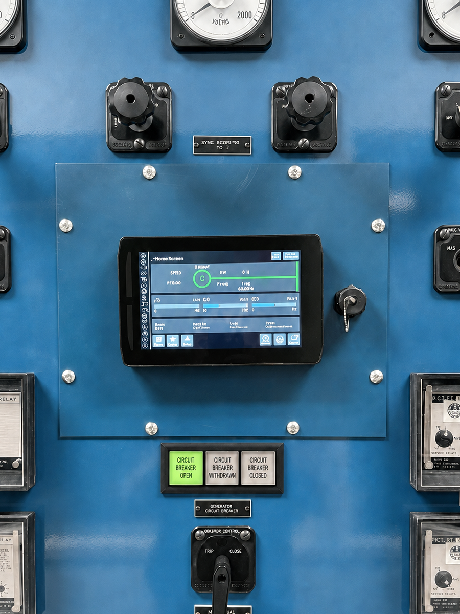 Upgraded touchscreen generator control interface
