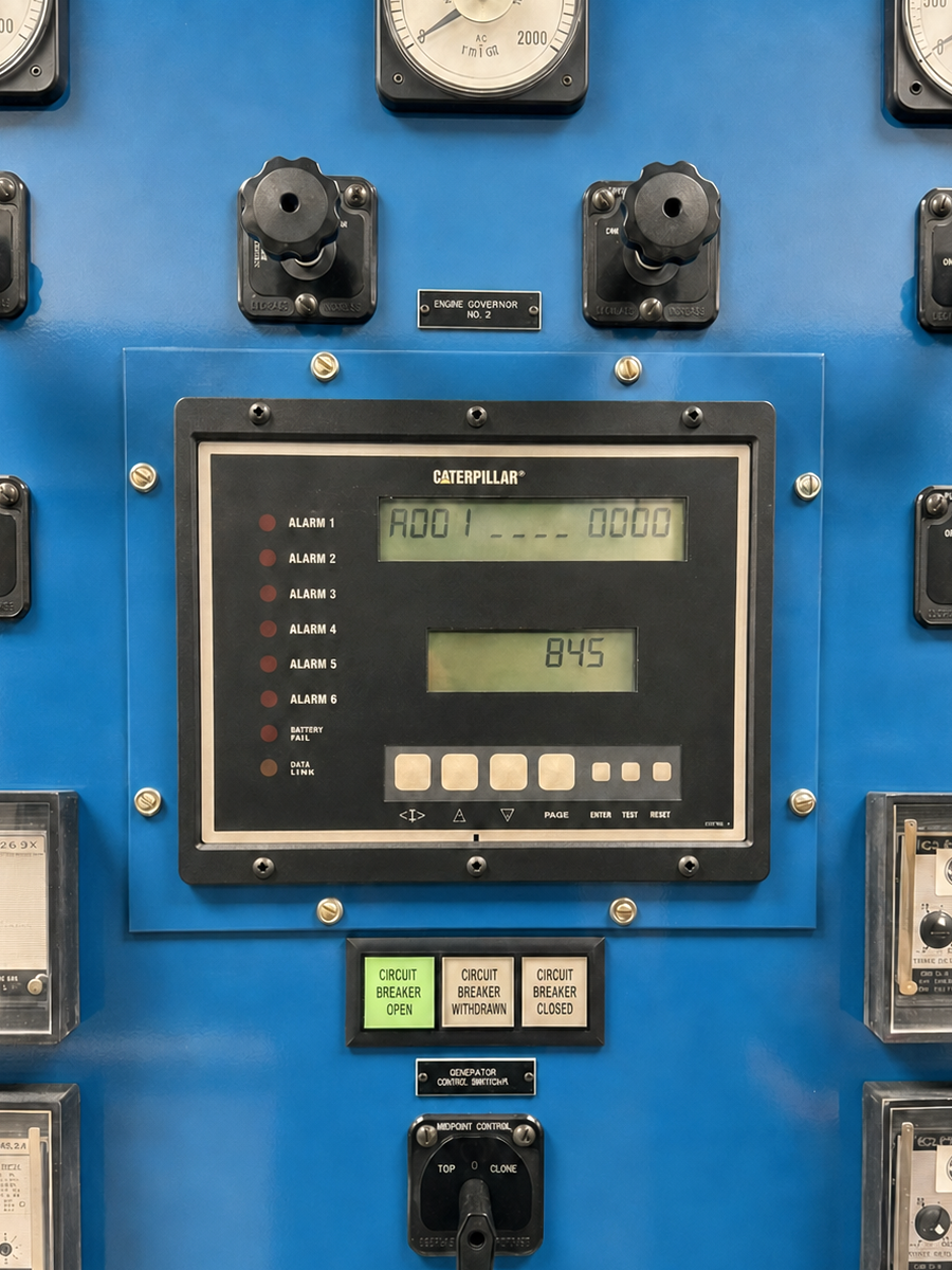 Original Caterpillar generator control interface